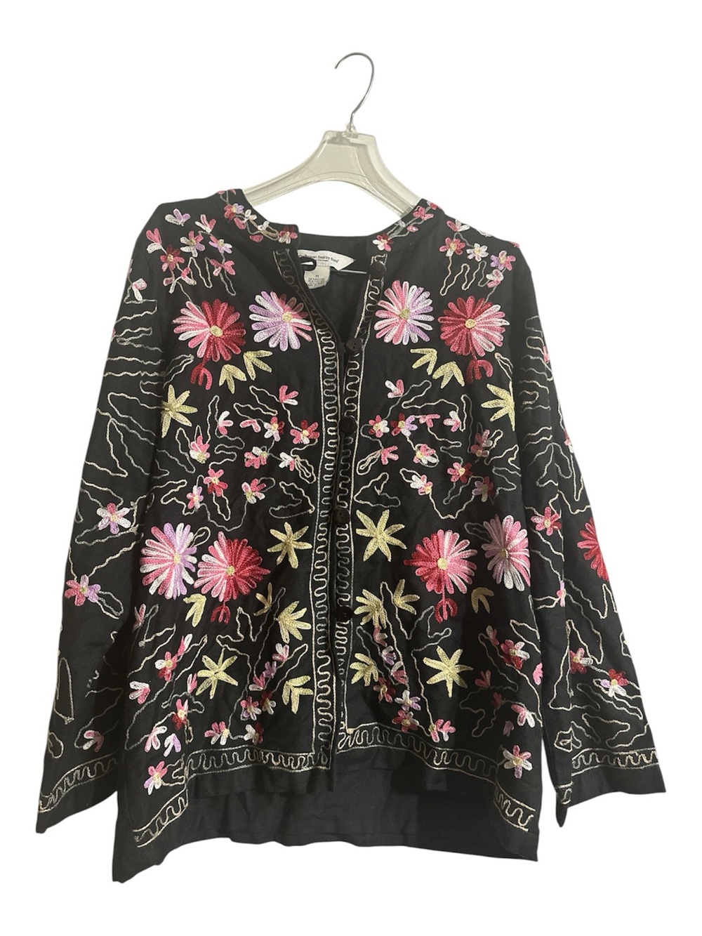The Vermont Country Store Floral Embroidered Jacket Size Medium